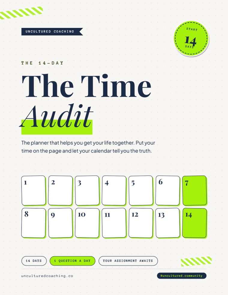 Day one of the planner: an hourly schedule, top three priorities, and the daily question, What would you change?